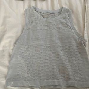 Baby Blue Lululemon Mesh size 6 Crop Top